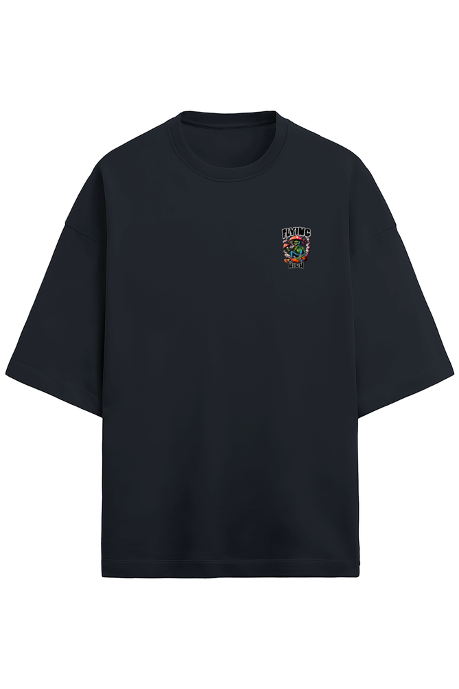 FLYING HIGH Psychedelic Alien Skate Oversized Tee - Wolf Theory