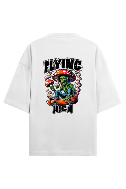 FLYING HIGH Psychedelic Alien Skate Oversized Tee - Wolf Theory