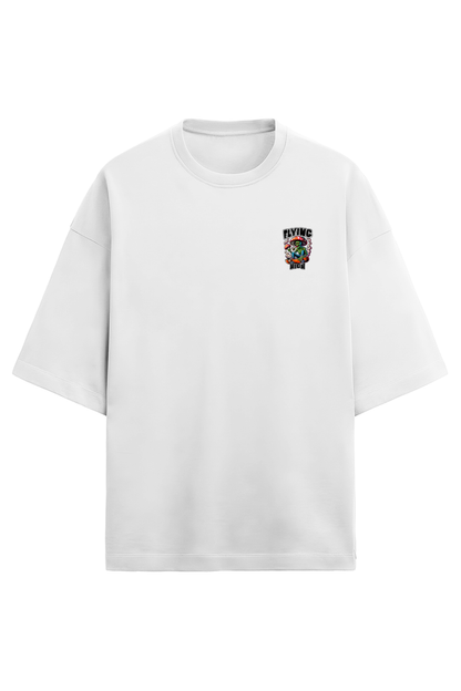 FLYING HIGH Psychedelic Alien Skate Oversized Tee - Wolf Theory