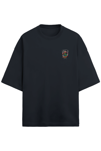 FLYING HIGH Psychedelic Alien Skate Oversized Tee - Wolf Theory