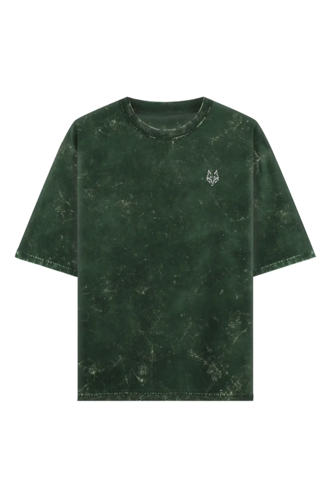 Unisex Acid Wash Oversized Tee - Wolf Theory